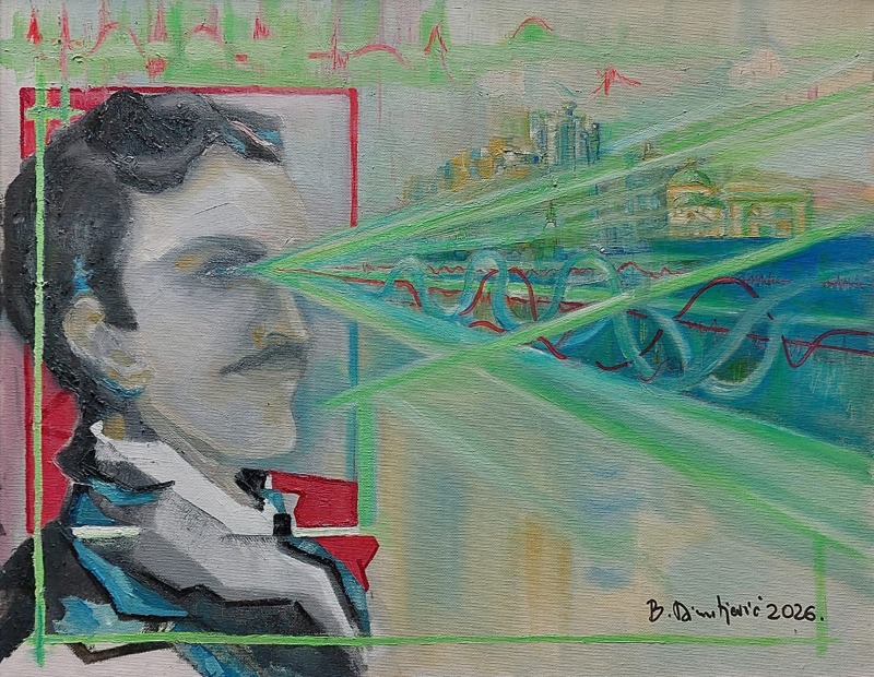 Bojana Dimitrijević - Tesla - Original oil on canvas painting